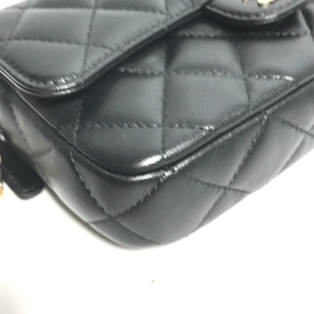 CHANEL Authentic Black Lambskin Leather Logo Wallet - Picture 3 of 16